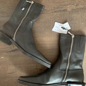 Zara Black Leather Boots